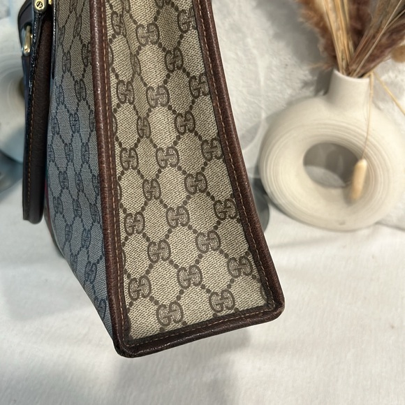 Authentic Gucci gg-canvas-web-sherry-line-hand-bag-beige-red-green unisex - Picture 11 of 17